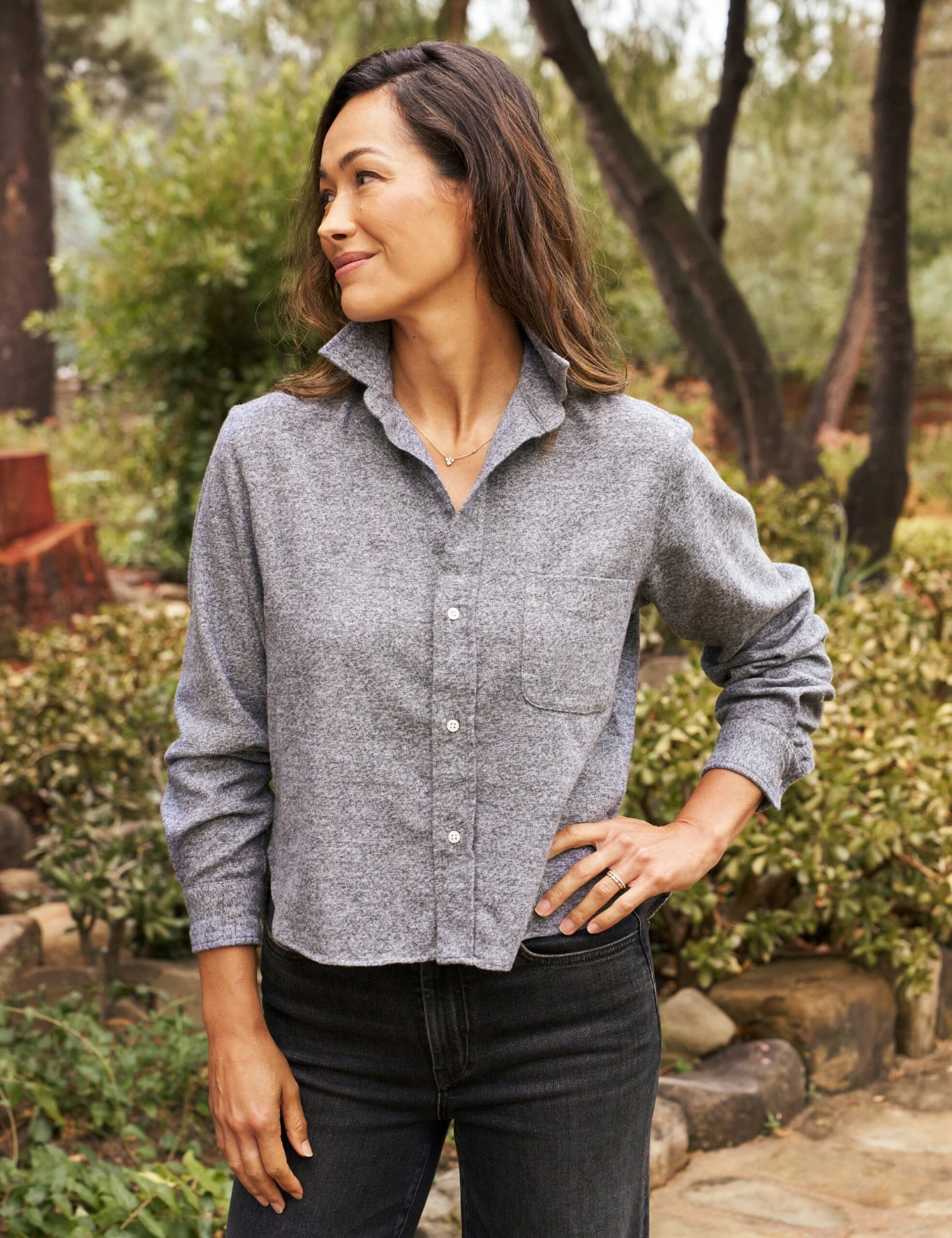 SILVIO Heather Black, Flannel