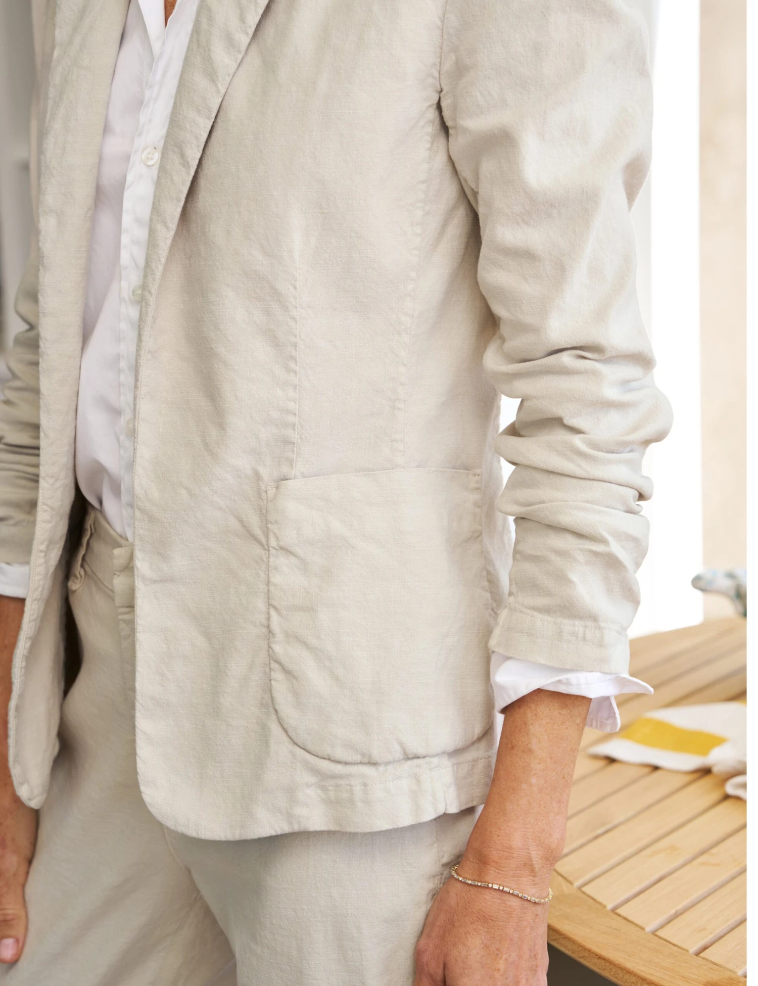 DUBLIN Cement, Italian Performance Linen - Image 3