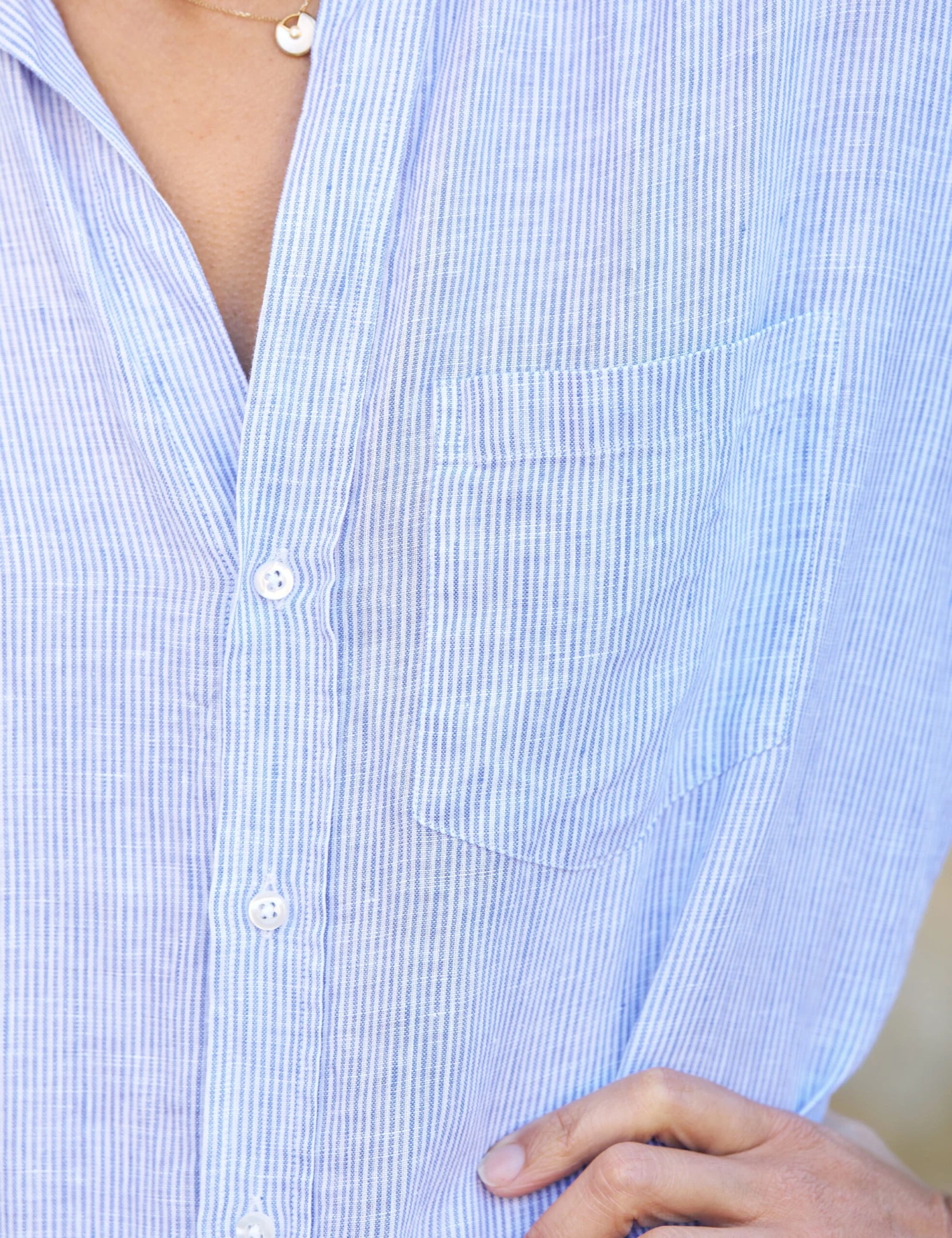 RORY Blue Stripe, Lived-in Linen - Image 3